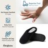 imageDearfoams Womens Memory Foam Washable Leslie Clog House Slipper with Wide WidthsBlack Terry