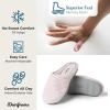 imageDearfoams Womens Memory Foam Washable Leslie Clog House Slipper with Wide WidthsFresh Pink Terry