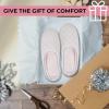 imageDearfoams Womens Memory Foam Washable Leslie Clog House Slipper with Wide WidthsParadise Pink Terry