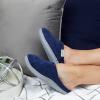 imageDearfoams Womens Memory Foam Washable Leslie Clog House Slipper with Wide WidthsPeacoat Navy Velour