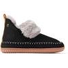imageDearfoams Womens Moritz IndoorOutdoor Cozy Bootie Camping Furry SlipperBlackGrey