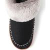 imageDearfoams Womens Moritz IndoorOutdoor Cozy Bootie Camping Furry SlipperBlackGrey