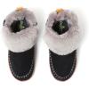 imageDearfoams Womens Moritz IndoorOutdoor Cozy Bootie Camping Furry SlipperBlackGrey