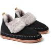 imageDearfoams Womens Moritz IndoorOutdoor Cozy Bootie Camping Furry SlipperBlackGrey