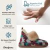 imageDearfoams Womens Moritz IndoorOutdoor Cozy Bootie Camping Furry SlipperCabernet
