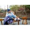 imageDearfoams Womens Moritz IndoorOutdoor Cozy Bootie Camping Furry SlipperGrey Combo