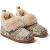 imageDearfoams Womens Moritz IndoorOutdoor Cozy Bootie Camping Furry SlipperGreyCream
