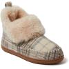 imageDearfoams Womens Moritz IndoorOutdoor Cozy Bootie Camping Furry SlipperGreyCream
