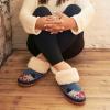 imageDearfoams Womens Moritz IndoorOutdoor Cozy Bootie Camping Furry SlipperNavy Multi