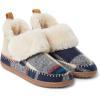 imageDearfoams Womens Moritz IndoorOutdoor Cozy Bootie Camping Furry SlipperNavy Plaid