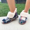 imageDearfoams Womens Moritz IndoorOutdoor Cozy Bootie Camping Furry SlipperNavy Plaid