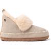 imageDearfoams Womens Moritz IndoorOutdoor Cozy Bootie Camping Furry SlipperOatmeal Heather