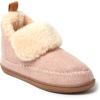 imageDearfoams Womens Moritz IndoorOutdoor Cozy Bootie Camping Furry SlipperPale Mauve