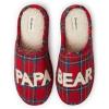 imageDearfoams Mens Christmas Gifts for Dad Father Grandpa Matching Family Pajama Papa Bear SlipperTartan Plaid