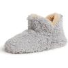 imageDearfoams Womens Chelsea Faux Fuzzy Sherpa Indoor House Bootie SlipperSleet
