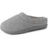 imageDearfoams Womens Lacey Memory Foam Comfort Easy OnOff Clog SlipperLight Heather Grey Knit