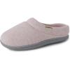 imageDearfoams Womens Lacey Memory Foam Comfort Easy OnOff Clog SlipperPink Heather Knit