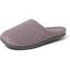 imageDearfoams Womens Memory Foam Washable Leslie Clog House Slipper with Wide WidthsFrosted Plum Terry