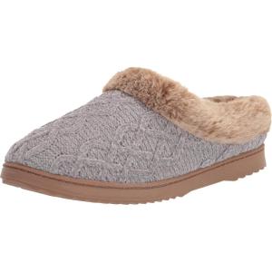 imageDearfoams Gifts for Women Mom Sister Wife  Fuzzy Fluffy Memory Foam Slipper  Hannah Knit Clog House Shoe House SlipperSleet