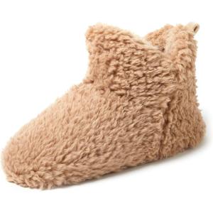 imageDearfoams Womens Chelsea Faux Fuzzy Sherpa Indoor House Bootie SlipperLatte
