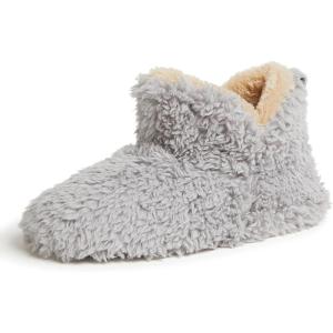 imageDearfoams Womens Chelsea Faux Fuzzy Sherpa Indoor House Bootie SlipperSleet