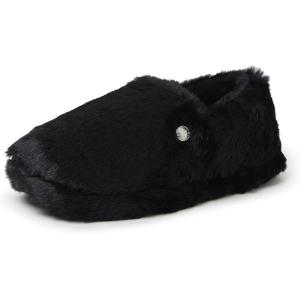 imageDearfoams Womens Ellie Fluffy Snuggle SlipperBlack