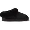 imageDearfoams Fireside Adelaide Genuine Shearling Soft Comfy Memory Foam Plush Indoor House Shoe Clog SlipperBlack