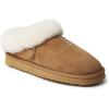 imageDearfoams Fireside Adelaide Genuine Shearling Soft Comfy Memory Foam Plush Indoor House Shoe Clog SlipperChestnut