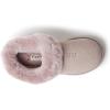 imageDearfoams Fireside Adelaide Genuine Shearling Soft Comfy Memory Foam Plush Indoor House Shoe Clog SlipperDusty Pink