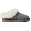imageDearfoams Fireside Adelaide Genuine Shearling Soft Comfy Memory Foam Plush Indoor House Shoe Clog SlipperGrey
