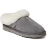 imageDearfoams Fireside Adelaide Genuine Shearling Soft Comfy Memory Foam Plush Indoor House Shoe Clog SlipperGrey