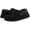 imageDearfoams Mens Eli Microfiber IndoorOutdoor with Whipstitch Detail Suede Moccasin SlipperBlack