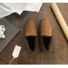imageDearfoams Mens Eli Microfiber IndoorOutdoor with Whipstitch Detail Suede Moccasin SlipperChestnut