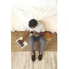 imageDearfoams Mens Eli Microfiber IndoorOutdoor with Whipstitch Detail Suede Moccasin SlipperChestnut