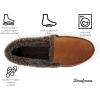 imageDearfoams Mens Eli Microfiber IndoorOutdoor with Whipstitch Detail Suede Moccasin SlipperChestnut