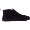 imageDearfoams Mens Spencer Microsuede IndoorOutdoor Comfort Boot with Fleece LiningBlack