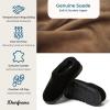 imageDearfoams Mens Suede Indoor Outdoor Clog SlipperBlack