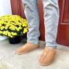 imageDearfoams Mens Suede Indoor Outdoor Clog SlipperChestnut