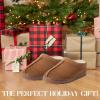 imageDearfoams Mens Suede Indoor Outdoor Clog SlipperChestnut
