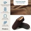 imageDearfoams Mens Suede Indoor Outdoor Clog SlipperCoffee