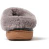 imageDearfoams Womens Atley IndoorOutdoor Fuzzy Memory Foam Clog SlipperDark Heather Grey