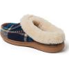 imageDearfoams Womens Atley IndoorOutdoor Fuzzy Memory Foam Clog SlipperNavy Plaid