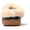 imageDearfoams Womens Atley IndoorOutdoor Fuzzy Memory Foam Clog SlipperNavy Plaid