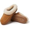 imageDearfoams Womens Atley IndoorOutdoor Fuzzy Memory Foam Clog SlipperWhiskey