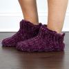 imageDearfoams Womens Chenille Bootie SlipperAubergine