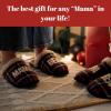 imageDearfoams Womens Christmas Gifts for Mom Cute Matching Family Pajama Mama Bear SlipperPeacoat