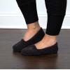 imageDearfoams Womens Cozy Memory Foam Indoor Rebecca Closed Back House Ballet Slipper with Wide WidthsAubergine Chenille