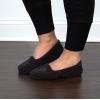 imageDearfoams Womens Cozy Memory Foam Indoor Rebecca Closed Back House Ballet Slipper with Wide WidthsBlack Chenille
