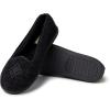 imageDearfoams Womens Cozy Memory Foam Indoor Rebecca Closed Back House Ballet Slipper with Wide WidthsBlack Chenille