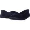 imageDearfoams Womens Cozy Memory Foam Indoor Rebecca Closed Back House Ballet Slipper with Wide WidthsBlack Velour